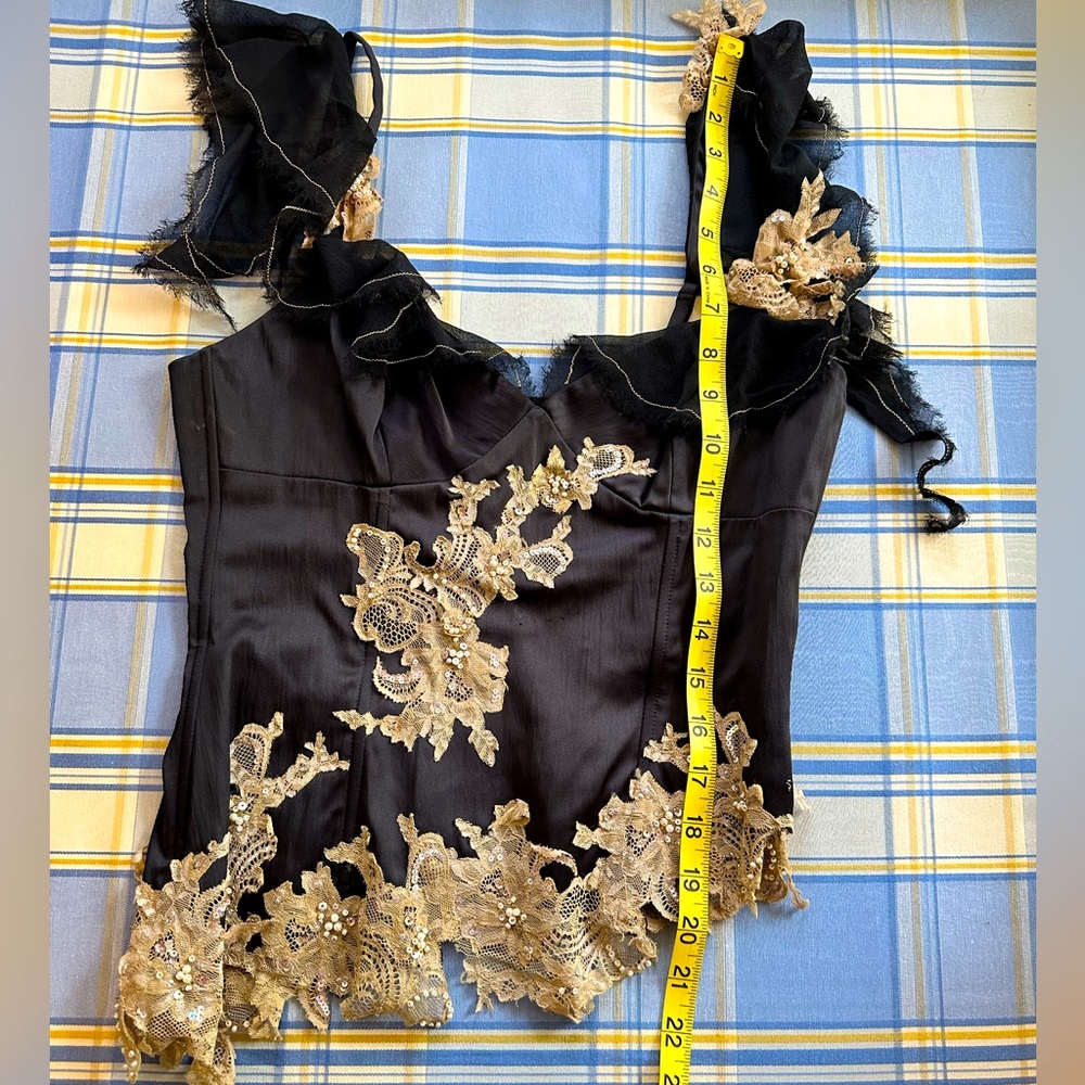 ♠️ MANDALAY GOLD LACE EMBROIDERY CORSET ♠️ - Picture 12 of 15